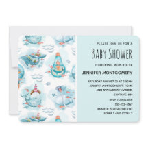 Niedliche Whales Wasserfarben-Muster-Dusche