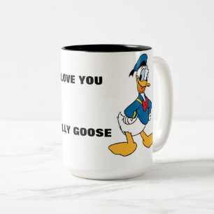 NIEDLICHE WHIMISICAL FOLART DUCK ZWEIFARBIGE TASSE