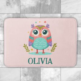 Niedliche Whimsical Baby Owl Badematte