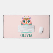 Niedliche Whimsical Baby Owl Schreibtischunterlage (Tastatur & Maus)