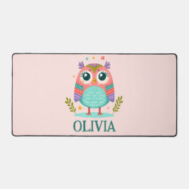 Niedliche Whimsical Baby Owl Schreibtischunterlage