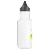 Niedliche Whimsical Biene auf einer Blume Edelstahlflasche (Links)