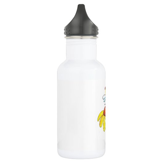 Niedliche Whimsical Biene auf einer Blume Edelstahlflasche (Links)