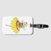 Niedliche Whimsical Biene auf einer Blume Gepäckanhänger (Vorderseite (Horizontal))