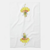 Niedliche Whimsical Biene auf einer Blume Geschirrtuch (Vertikal)