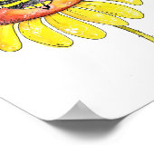 Niedliche Whimsical Biene auf einer Blume Poster (Ecke)