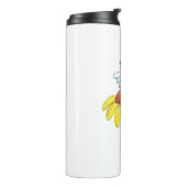 Niedliche Whimsical Biene auf einer Blume Thermosbecher (Nach links gedreht)