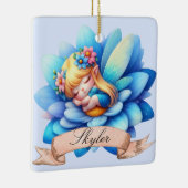 Niedliche Whimsical Blumenstrauß Träume Schlafmärc Keramikornament (Rechts)