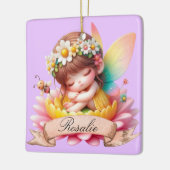 Niedliche Whimsical Blumenstrauß Träume Schlafmärc Keramikornament (Links)