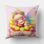 Niedliche Whimsical Blumenstrauß Träume Schlafmärc Kissen (Rückseite)