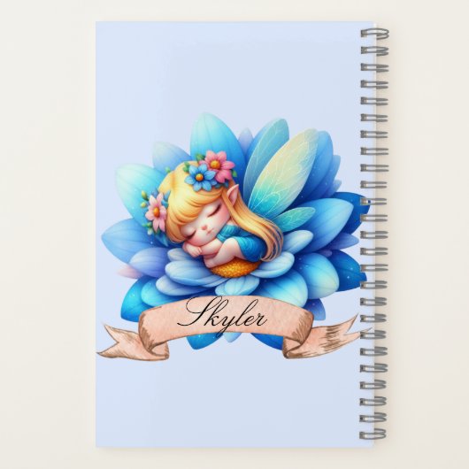 Niedliche Whimsical Blumenstrauß Träume Schlafmärc Notizblock (Rückseite)