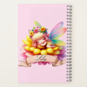 Niedliche Whimsical Blumenstrauß Träume Schlafmärc Notizblock (Rückseite)