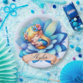 Niedliche Whimsical Blumenstrauß Träume Schlafmärc Pappteller (Party)