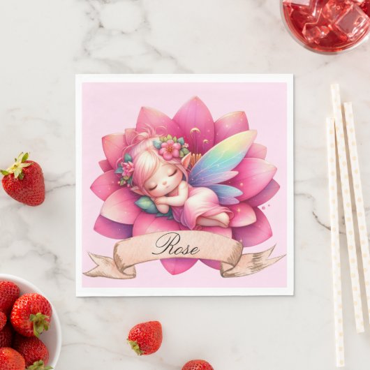 Niedliche Whimsical Blumenstrauß Träume Schlafmärc Serviette (Beispiel)