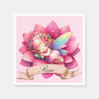 Niedliche Whimsical Blumenstrauß Träume Schlafmärc Serviette