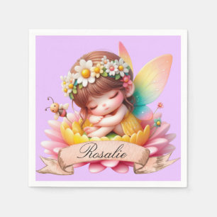 Niedliche Whimsical Blumenstrauß Träume Schlafmärc Serviette