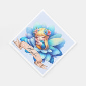 Niedliche Whimsical Blumenstrauß Träume Schlafmärc Serviette (Ecke)