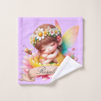 Niedliche Whimsical Blumenstrauß Träume Schlafmärc Waschlappen