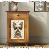 Niedliche Whimsical Boho Chic Westie Dog CK7 Decou Seidenpapier