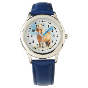 Niedliche Whimsical Brown Pony Horids Armbanduhr