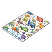 Niedliche Whimsical Dinosaurier Notizblock (Linke Seite)