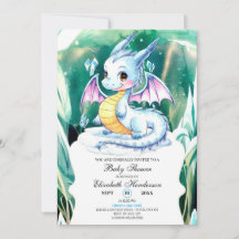 Niedliche Whimsical Dragon Baby-Dusche