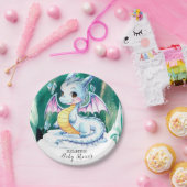 Niedliche Whimsical Dragon Baby-Dusche Pappteller (Party)
