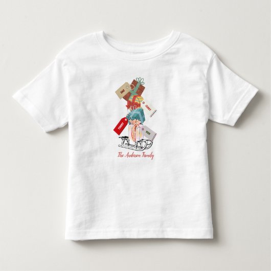 Niedliche Whimsical Einzigartig Moderne Weihnachte Kleinkind T-shirt (Vorderseite)