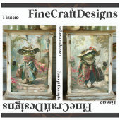 Niedliche Whimsical Fantasy Fantasy Decoupage Verl Seidenpapier