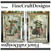 Niedliche Whimsical Fantasy Fantasy Decoupage Verl Seidenpapier