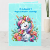 Niedliche Whimsical Floral Unicorn Girly Kindergeb