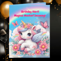 Niedliche Whimsical Floral Unicorn Girly Kindergeb