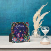 Niedliche Whimsical Focus Floral Dragonfly Inspiri Fotoplatte (InSitu)