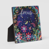 Niedliche Whimsical Focus Floral Dragonfly Inspiri Fotoplatte (Vorderseite)