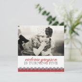 Niedliche Whimsical Girls Geburtstagsfeier Einladu Einladung (Stehend Vorderseite)