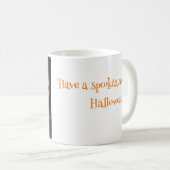 Niedliche Whimsical Halloween Hexe, Personalisiert Kaffeetasse (VorderseiteRechts)