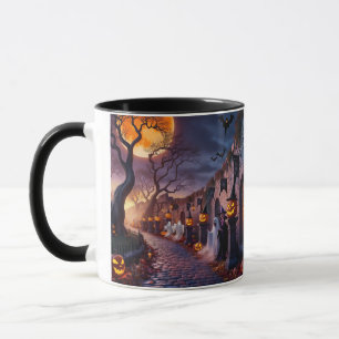Niedliche Whimsical Halloween Hexe, Personalisiert Tasse