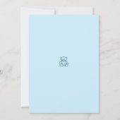 Niedliche Whimsical Hand Drawn Bärenjunge Dusche Einladung (Rückseite)