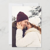 Niedliche Whimsical Hand Drawn Cupid Ski Winter Ho Save The Date (Rückseite)