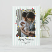 Niedliche Whimsical Hand Drawn Frohe Weihnachts-Fo Einladung (Stehend Vorderseite)