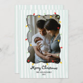 Niedliche Whimsical Hand Drawn Frohe Weihnachts-Fo Einladung (Vorne/Hinten)