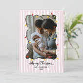 Niedliche Whimsical Hand Drawn Frohe Weihnachts-Fo Einladung (Stehend Vorderseite)