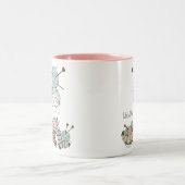 Niedliche Whimsical Knitter Spaß Oma Zweifarbige Tasse (Mittel)