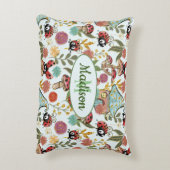 Niedliche Whimsical Ladybugs Mushrooms Blume Monog Dekokissen (Rückseite(Vertikal))