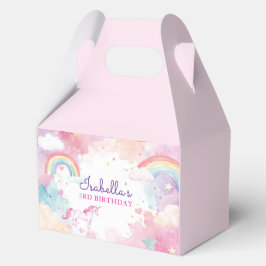 Niedliche Whimsical Magical Unicorn Geburtstagspar Geschenkschachtel