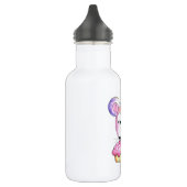 Niedliche whimsical Maus mit einem Cupcake Edelstahlflasche (Links)