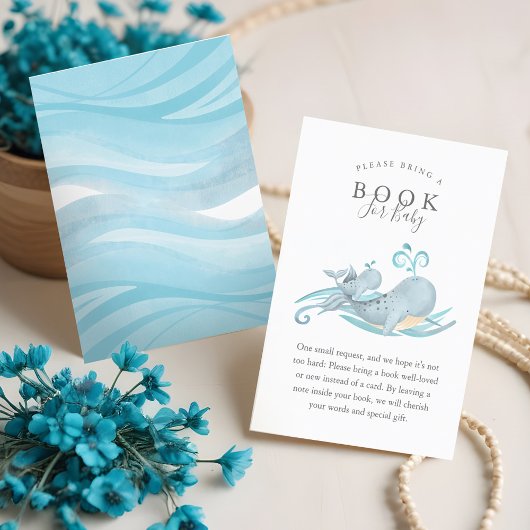 Niedliche Whimsical Mommy & Baby Whale Books für B Begleitkarte