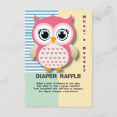 Niedliche Whimsical Pink Owl Babydusche Begleitkarte (Vorderseite)