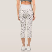 Niedliche Whimsical Playful Slinky Black Cats Capri Leggings (Rückseite)