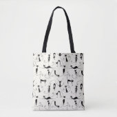 Niedliche Whimsical Playful Slinky Black Cats Tasche (Vorderseite)
